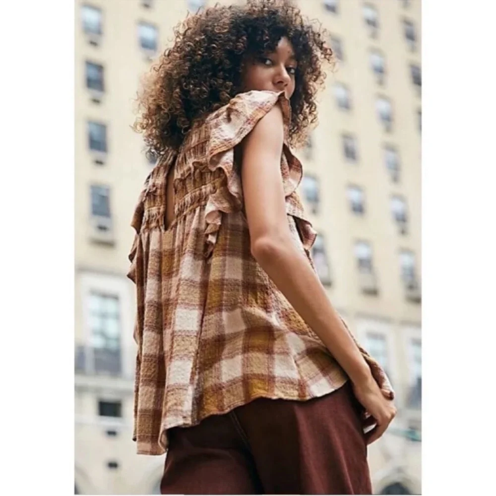 Free People Not Your Average Girl Plaid Size XS
